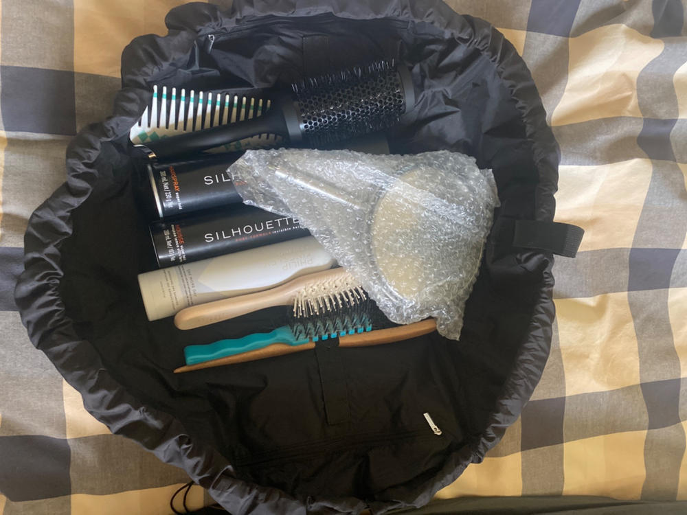 Classic Black Full Size Flat Lay Makeup Bag - Customer Photo From Marie-Frances MacLeod