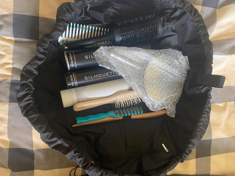 Classic Black Full Size Flat Lay Makeup Bag - Customer Photo From Marie-Frances MacLeod