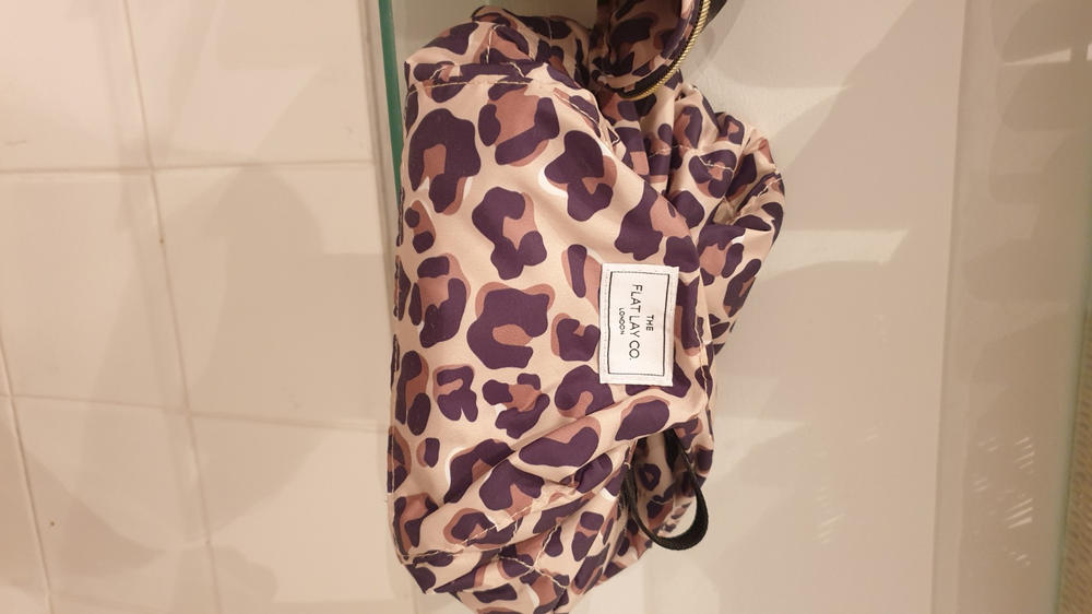 Leopard Print Full Size Flat Lay Makeup Bag - Customer Photo From Vanessa Peters