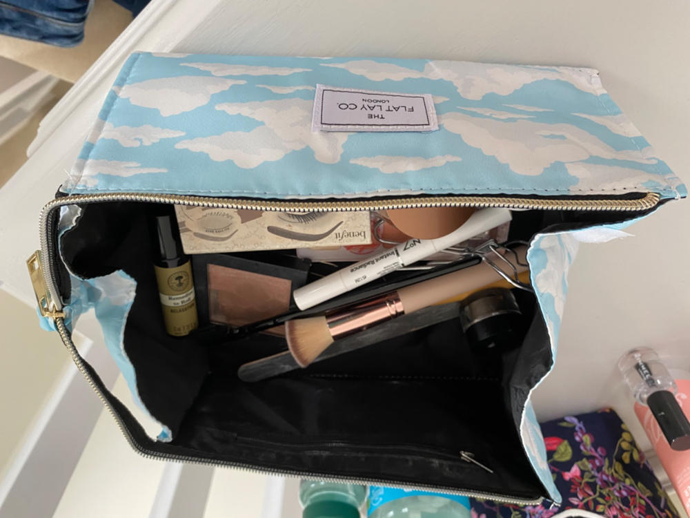 Cloudy Open Flat Makeup Box Bag and Tray - Customer Photo From Brian Hall