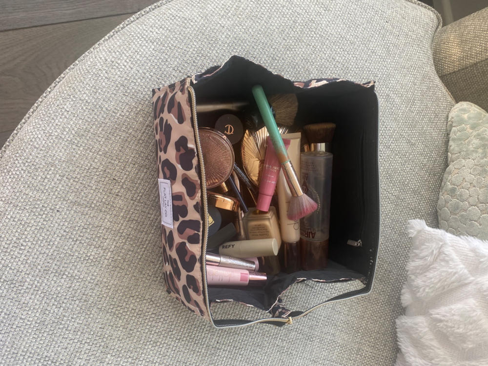 XXL Flat Lay Makeup Box Bag - Leopard Print - Customer Photo From Sally Egan