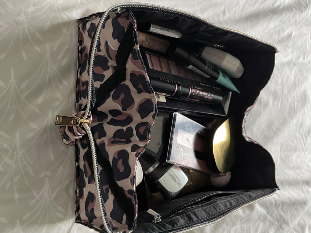 XXL Makeup Box Bag and Tray in Leopard Print - Customer Photo From Leonora Clement