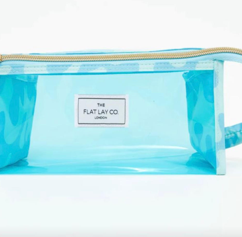 Jelly Flat Lay Makeup Box Bag - Blue Splash - Customer Photo From Grace Mulberry