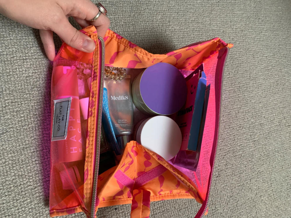 Jelly Open Flat Box Bag in Orange Squiggle - Customer Photo From Rosie Bewley