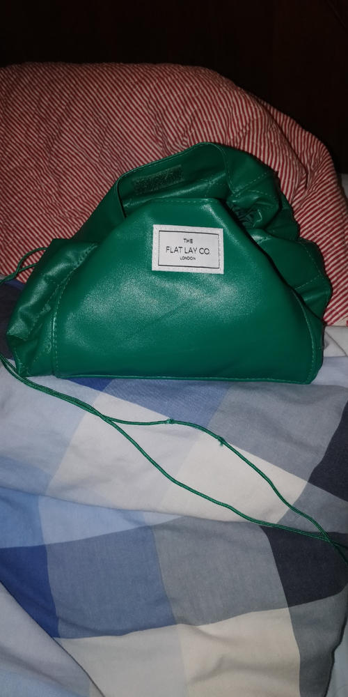 Monochrome Green Leather Full Size Flat Lay Makeup Bag - Customer Photo From Jamie Fletcher