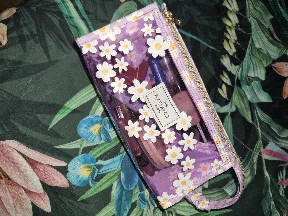 Jelly Open Flat Box Bag in Lilac Daisy - Customer Photo From Kelly Wigley