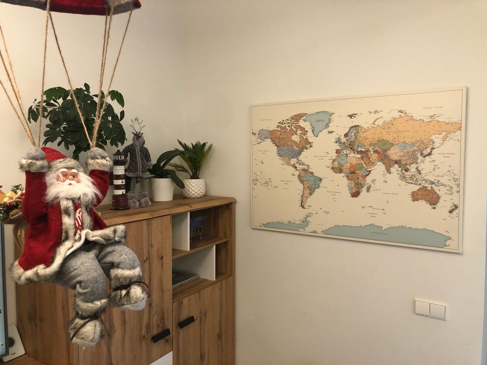 Pasaulio žemėlapis su smeigtukais - Margaspalvis (Detalus) - Customer Photo From Dovydas