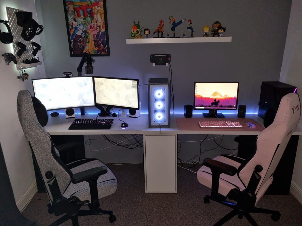 Horde XL chaise gaming et de bureau ergonomique inclinable LED RGB