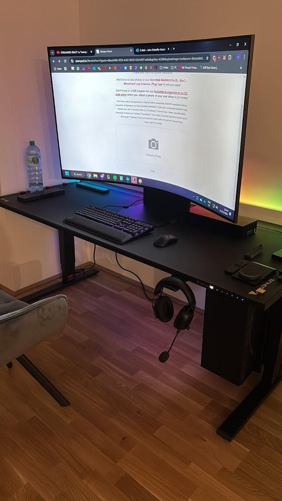 Secretlab MAGNUS Pro XL - Box 2 - Motorised Leg Columns (Plug Type F) - Customer Photo From John-Kristoffer Alcantara