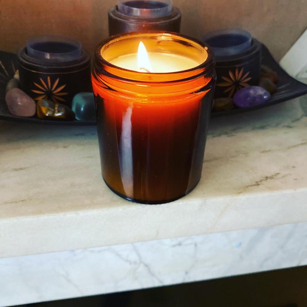 Amber Candle Jar (150g) with Urea Lid — Candle Shack