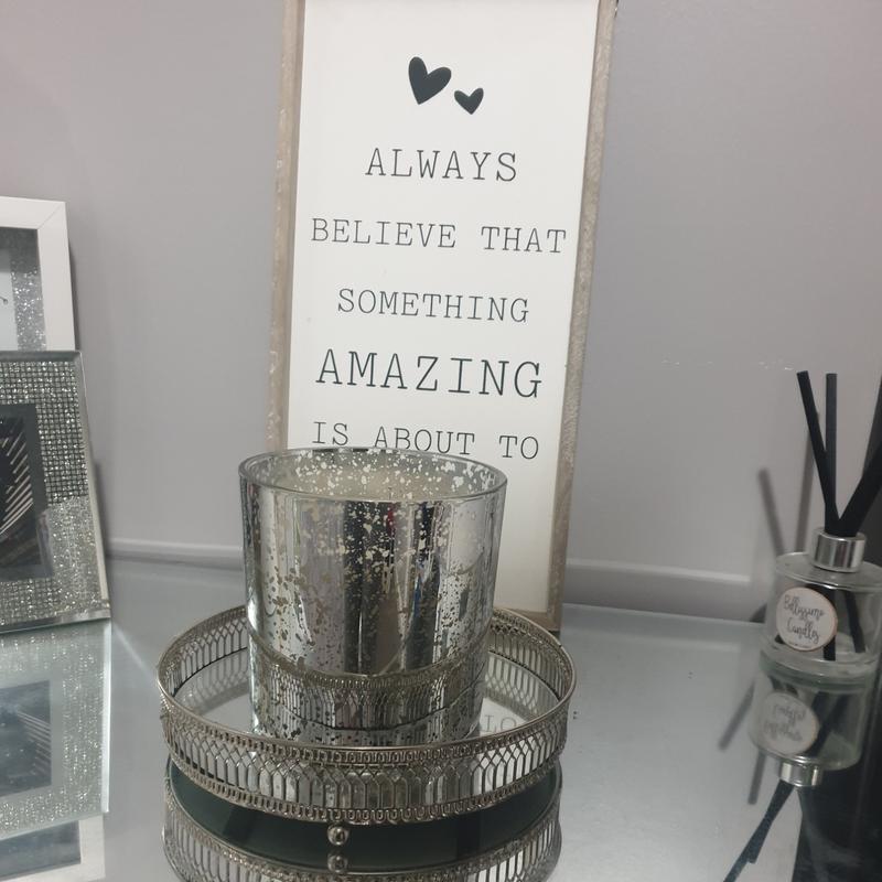 Candle Shack Tall 3Wick Bowl Electroplated Silver