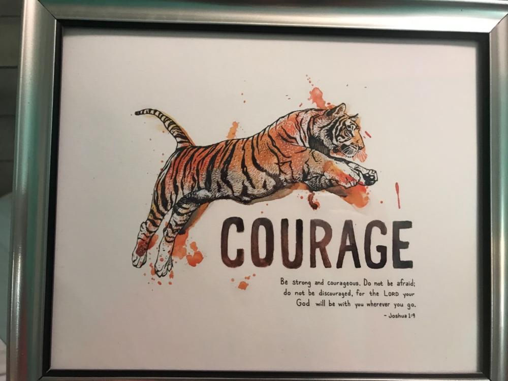Courage - Joshua 1:9 - Customer Photo From Lauren G.