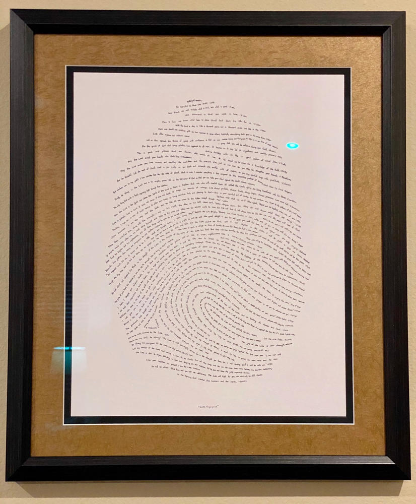 gods fingerprint letterpress