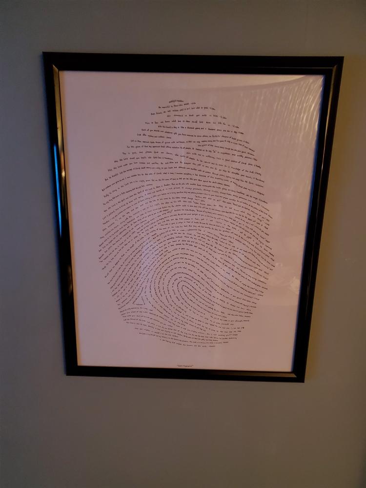 gods fingerprint letterpress