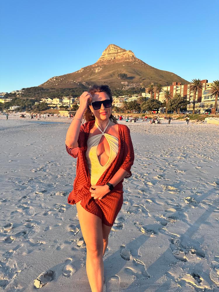 Sheer Hi-Low Kimono Cover Up – Rust Lightweight Beach Kimono