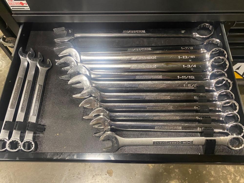 Olsa Tools 12 Piece Wrench Organizer, Magnetic Wrench Holder, Wrench Rack, Stubby Tool Tray, Professional Quality Tools Organizer, Wall Mounted Wrench  Storage, Fits SAE & Metric Wrenches