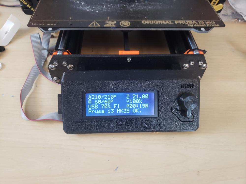 LDO Prusa Black Screen with White Text MK2/MK2.5/MK3 LCD display - Customer Photo From Larry Boehm