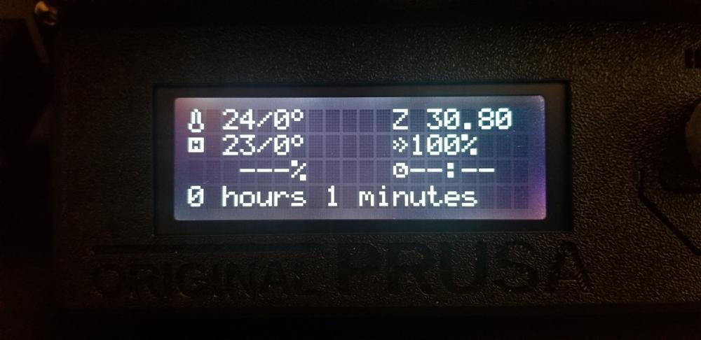 LDO Prusa Black Screen with White Text MK2/MK2.5/MK3 LCD display - Customer Photo From Brian T.