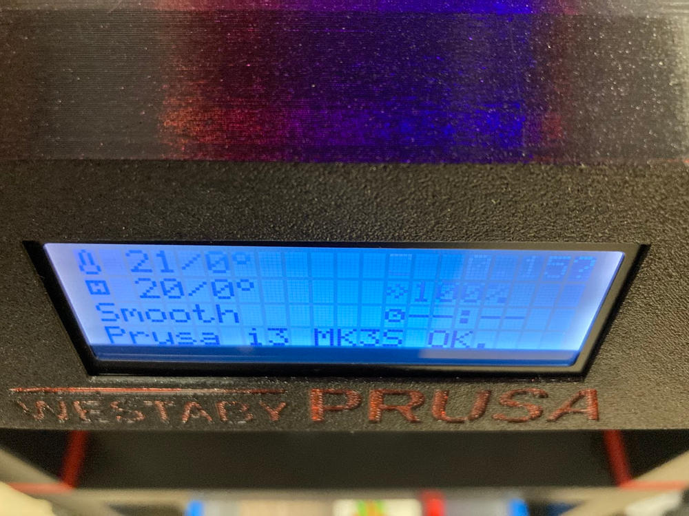 LDO Prusa Black Screen with White Text MK2/MK2.5/MK3 LCD display - Customer Photo From Dustin Westaby