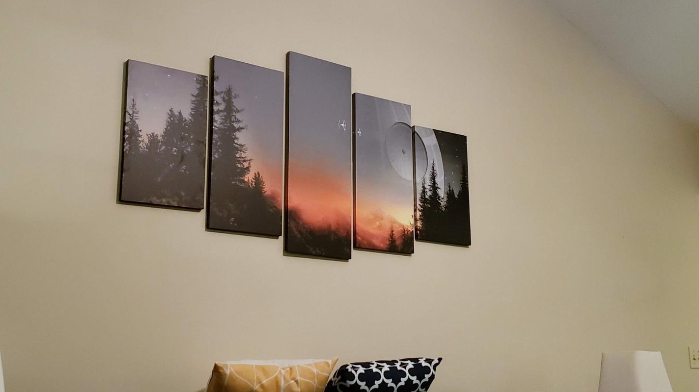 The Star Wars Death Star Scene | 5 Panel Wall Art Canvas Prints