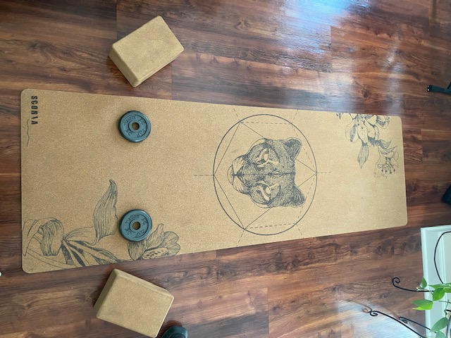 Mountain Lion Cork Yoga Mat | 3.5 & 4.5MM | *PRE-ORDER - Customer Photo From Dane Hustead