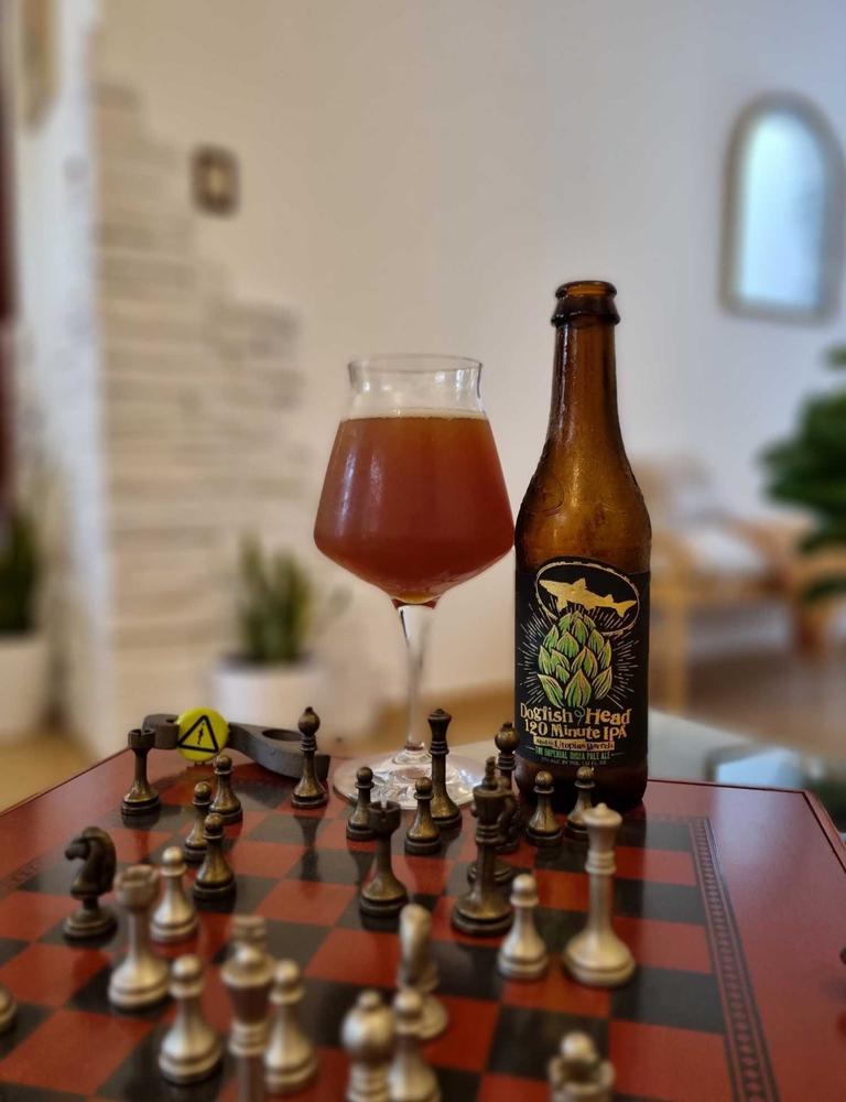 Dogfish Head 120 Minute IPA aged in Utopias Barrels - Customer Photo From Oscar Morales 