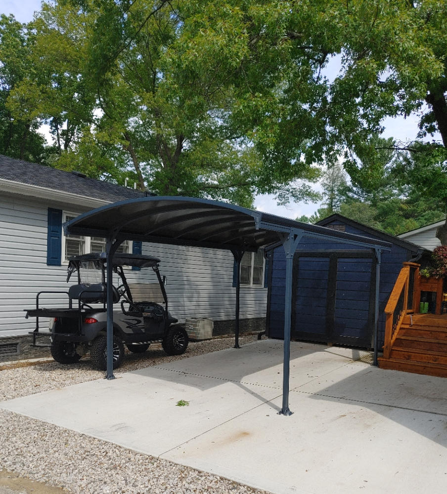 10x16 Polycarbonate Carport - Customer Photo From Patricia Clute