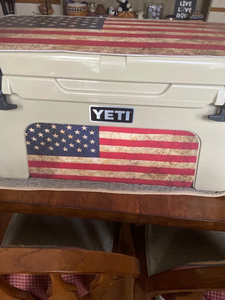 Americana Collection YETI 65 qt Cooler Custom Skins & Wraps - Customer Photo From Shawn Kondash