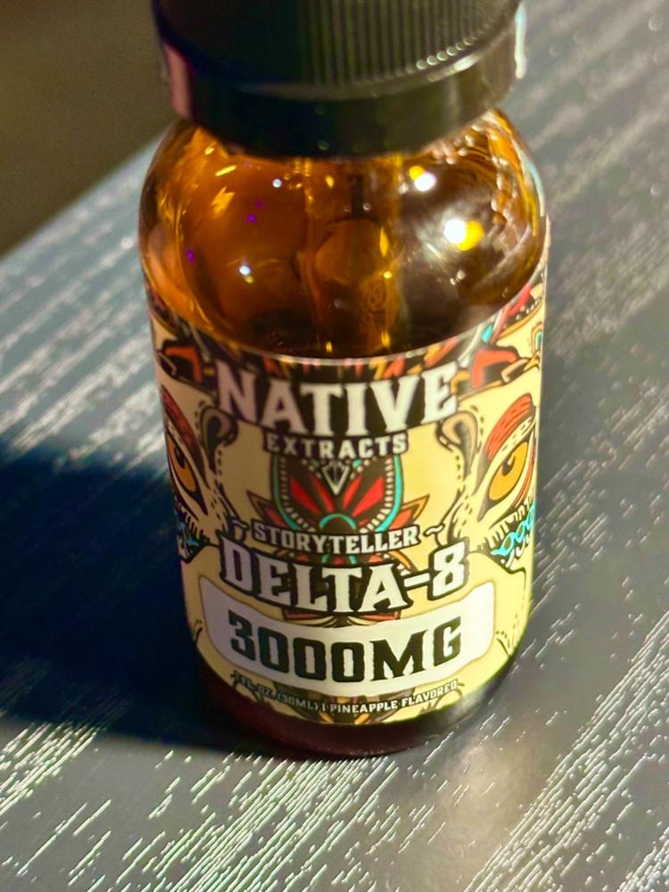 Native Extracts - "Storyteller" - Delta-8 Tincture - 3000mg  (High Potency) - Customer Photo From JEFFREY LATTY