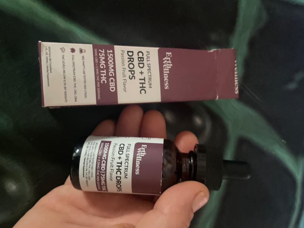 Full Spectrum CBD + THC RELIEF Drops - Customer Photo From Beatrix Fanelli