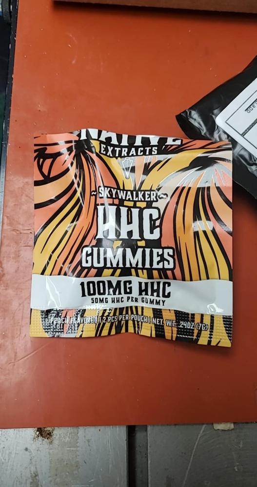 "Skywalker" - 100mg HHC Gummies - Peach - (Sample Size) - Customer Photo From Pascual