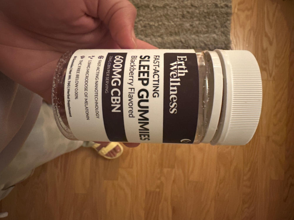 SLEEP CBN Gummies THC Free* - Vegan - Sleepy Blackberry - 600mg - Customer Photo From Laura VanSteenis