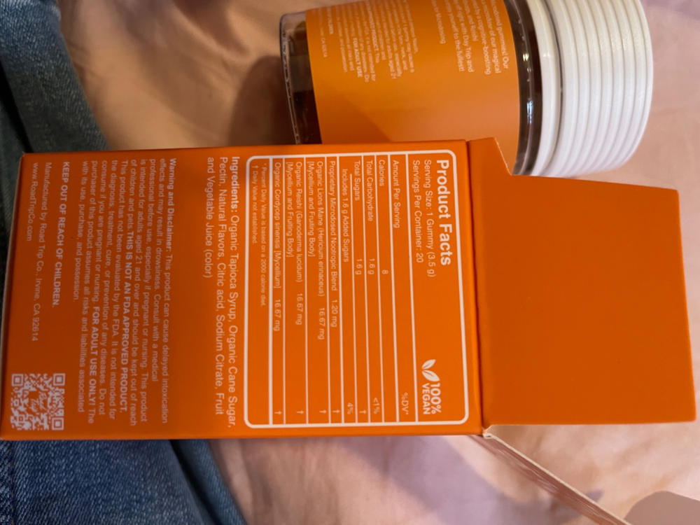 Road Trip - MICRODOSED Gummies + Functional Mushrooms - Orange - Customer Photo From Anonymous