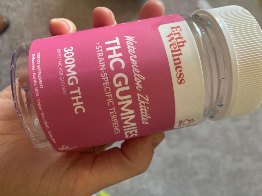 Δ9 THC Gummies - Watermelon Zkittles - Strain Specific (Indica) - 300mg - Customer Photo From Anonymous