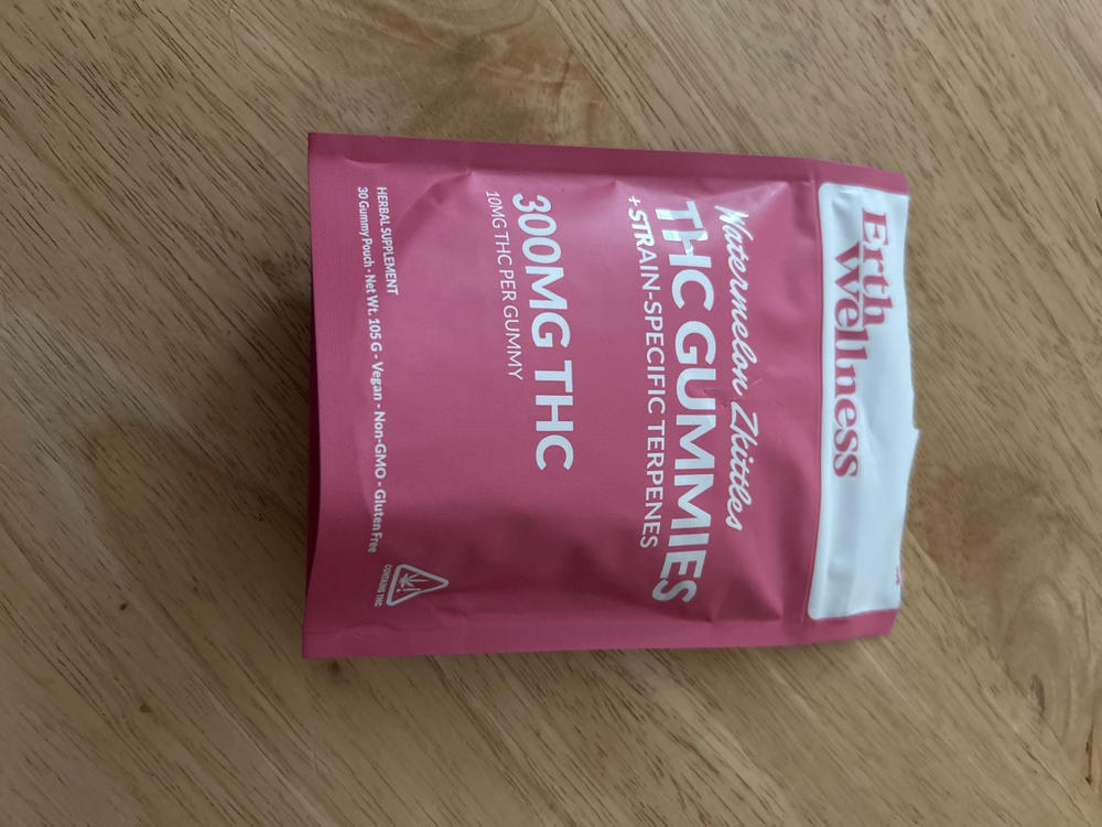 Δ9 THC Gummies - Watermelon Zkittles - Strain Specific (Indica) - 300mg - Customer Photo From Anonymous