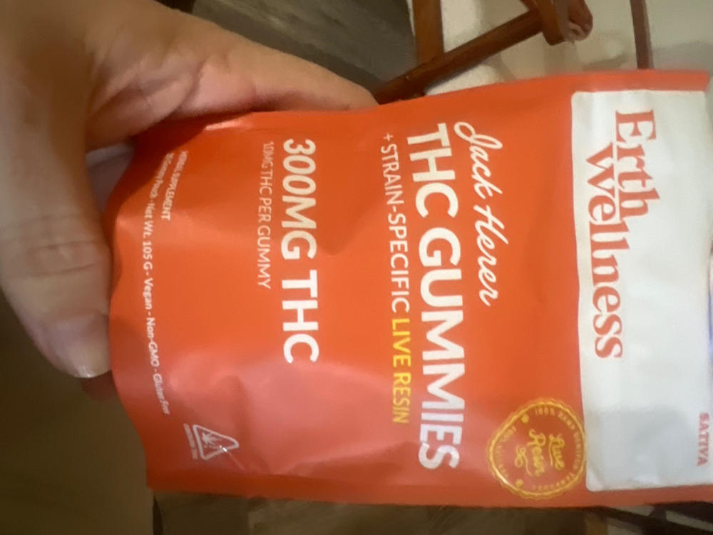 Δ9 THC Gummies - Jack Herer - Live Resin (Sativa) - 300mg - Customer Photo From Joe Austin