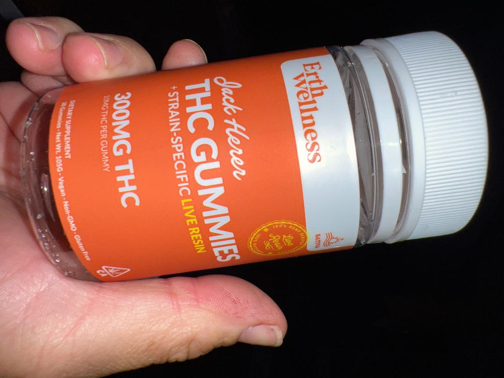 Δ9 THC Gummies - Jack Herer - Live Resin (Sativa) - 300mg - Customer Photo From Steve Barry