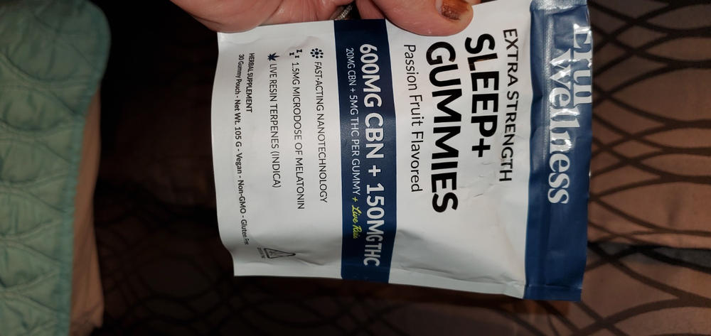 SLEEP+ Gummies - CBN + THC + Live Resin - 750mg - Customer Photo From Sherry Holt