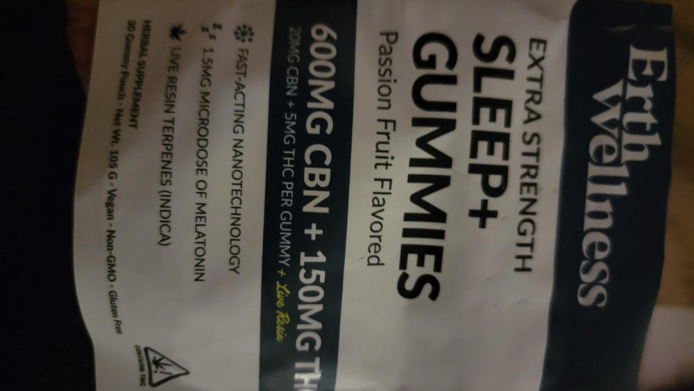 SLEEP+ Gummies - CBN + THC + Live Resin - 750mg - Customer Photo From Anonymous