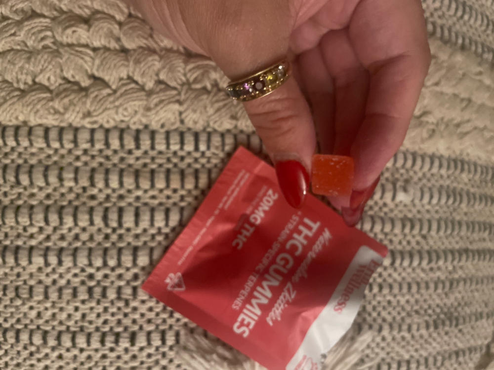 Δ9 THC Gummies - Watermelon Zkittles - Strain Specific (Indica) - 20mg (Sample Size) - Customer Photo From Amanda Fisher