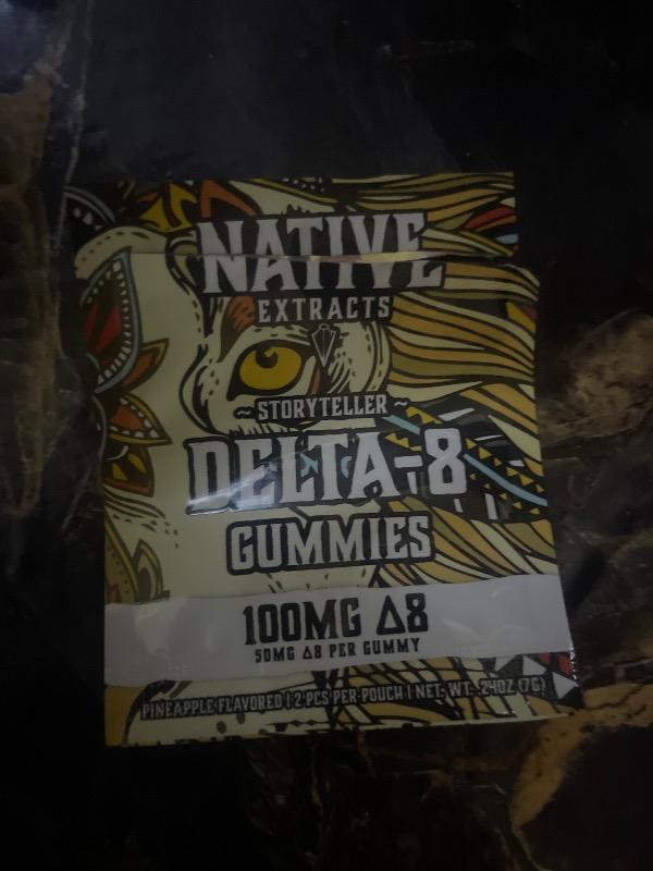 "Storyteller" - 100mg Delta-8 Gummies - Pineapple (Sample Size) - Customer Photo From Anonymous