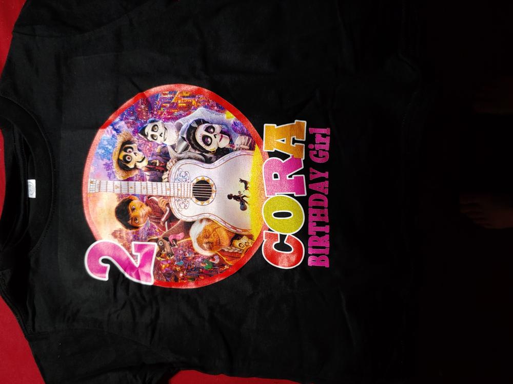 Personalized Disney Coco Birthday Shirt - Customer Photo From Lisa M.
