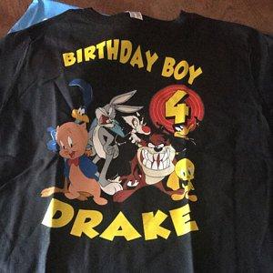 Personalized Baby Looney Tunes Birthday Shirt - Customer Photo From dshaow1688