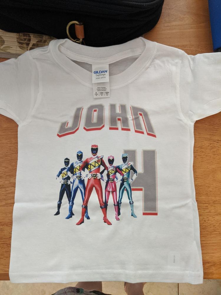 Personalized Power Rangers Birthday Shirt - Customer Photo From Marge akers