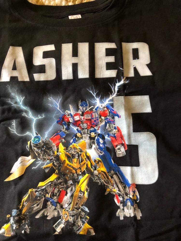 Personalize Transformers Birthday Shirt - Customer Photo From Sharon W.