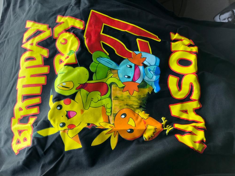 Personalize Pokemon Birthday Shirt - Customer Photo From Wanda Lauwers