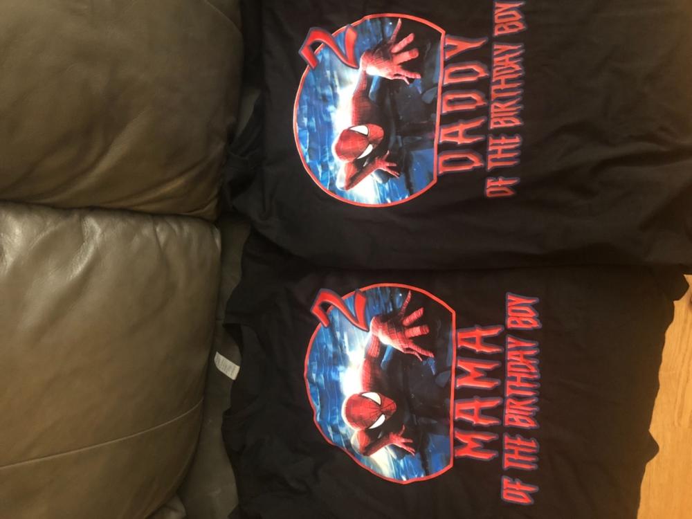 Custom Spiderman Birthday Shirt - Customer Photo From Mayie D.