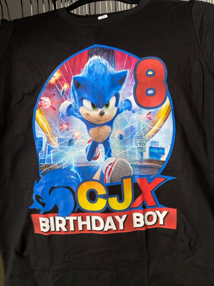 Matching Family Personalized Sonic the Hedgehog Birthday Shirt - Customer Photo From Virlena Torres
