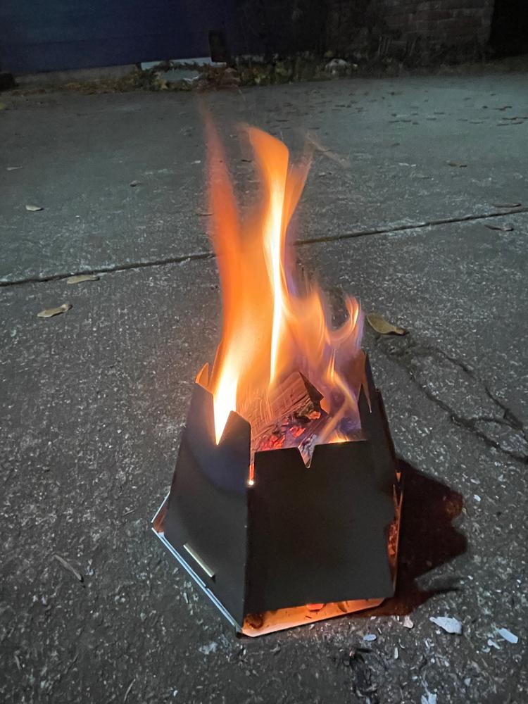 Titanium Hexagon Wood Stove by Vargo Outdoors