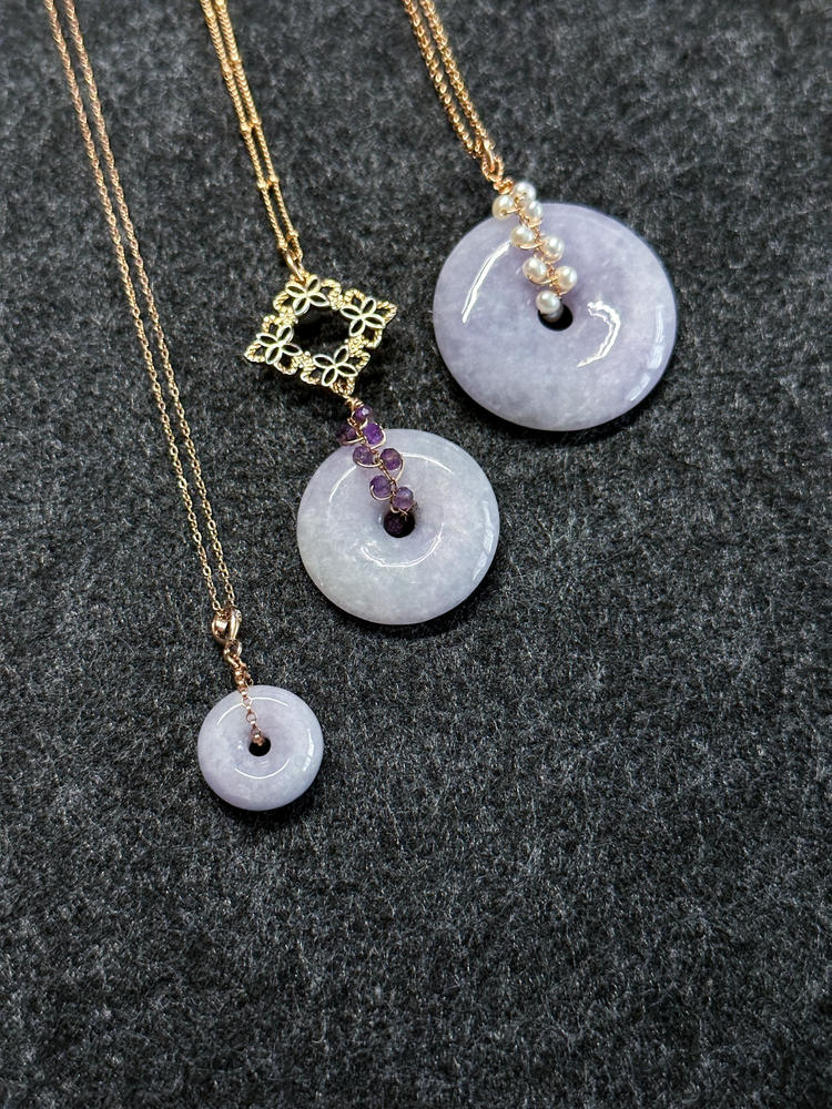 Vivid Petite Lavender Jade Necklace - Customer Photo From Jade Chua